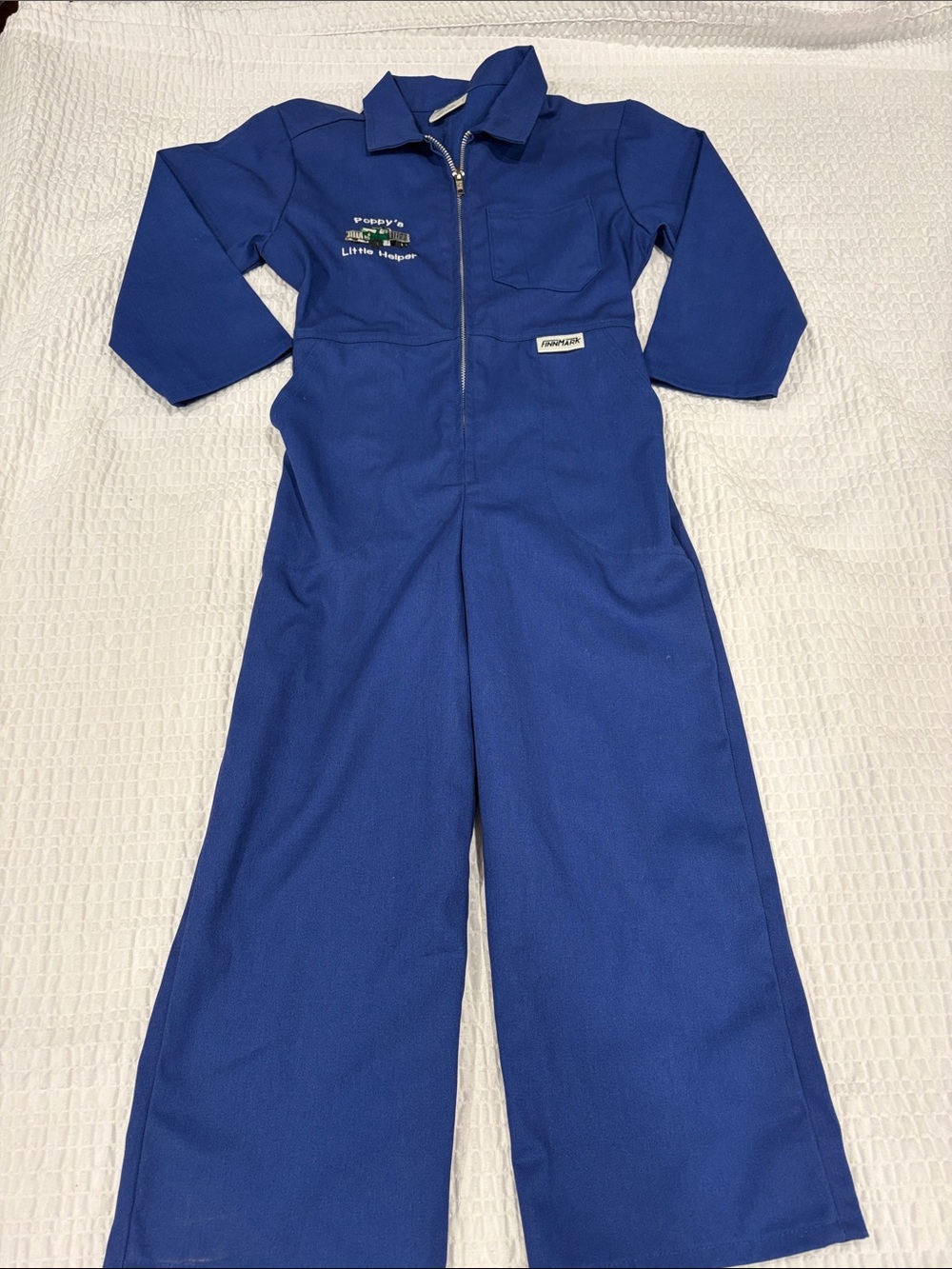 Finnmark Kids Royal Blue Coveralls Zip Front
“Poppy’s Little Helper” 
Size 6